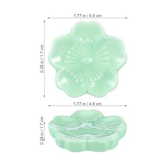 7 ceramic chopstick rests cherry blossom design adding color dining table Japanese-style tableware. are odor-free easy clean can also be used as pen