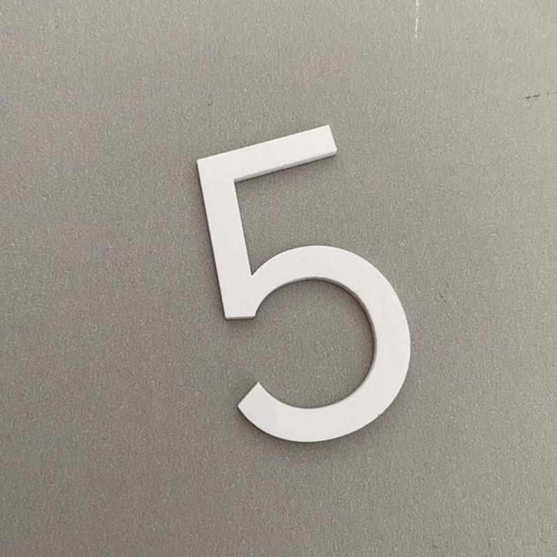 1PC Self Adhesive Door Number Acrylic Plate Address Plaque Mailbox Sign Sticker House Number