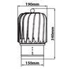 150Mm Chimney Cowl Flue Resistant Aluminium With Extra Roof Plate