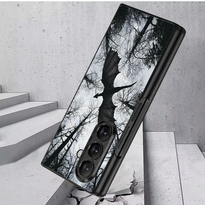 Чехол с пляжным пейзажем в стиле аниме для Samsung Z Fold 8 Ultra 7 6 5, роскошная кожаная накладка, жесткий чехол для складного телефона для Galaxy Z Fold8 Fold7 Fold6