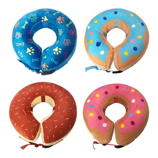 Надувной ошейник для домашних животных, регулируемый ошейник для собак после операции, восстановление, ошейник-пончик, против укусов, против вылизывания, мягкий конус для домашних животных, для швов, ран, сыпи