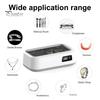 Ultrasonic Cleaning Machine 49000Hz Wave Deep Clean 640ml Stainless Steel Sink 4 Modes Glasses Jewelry Multifunctional Cleaner