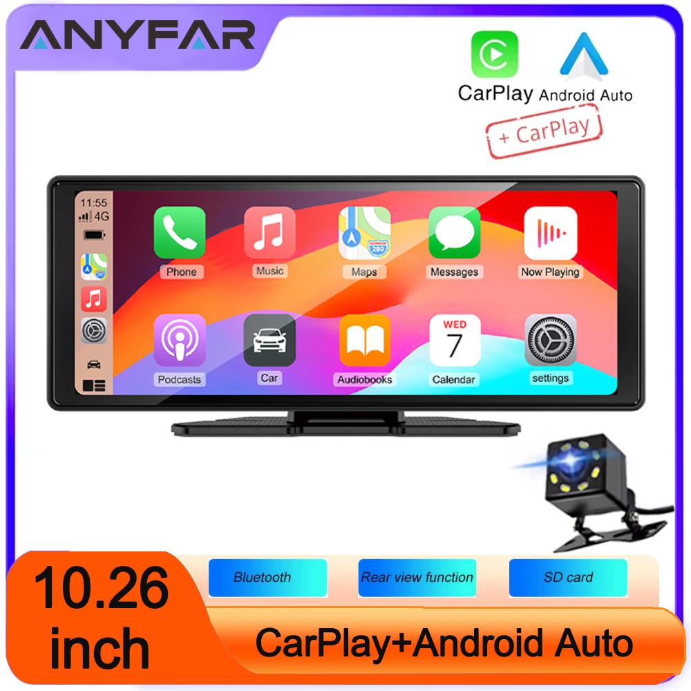 Универсальный Carplay Android Auto 10.26" MP5 IPS Экран Автомагнитола Mirrorlink BT FM Радио USB Аудиовыход Беспроводной Carplay Android