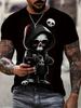 T Shirt Unisex Punk Skull Printed TShirt Summer Streetwear Crew Neck Oversized TShirt Short Sleeve Tee Tops Unisex Designer Clothes