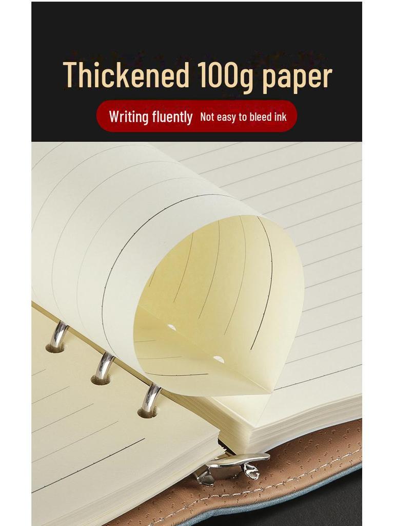 Деловой кожаный блокнот формата А5 с отрывными листами для офисных встреч и договоров купли-продажи