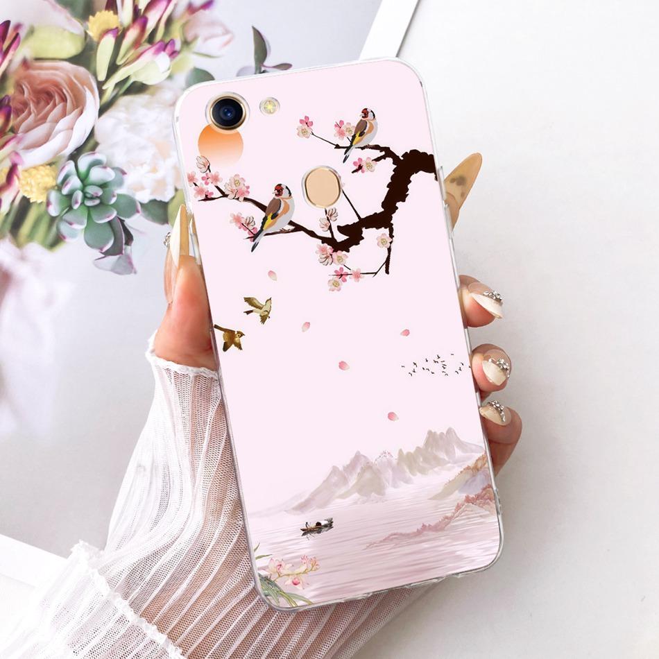 For OPPO F5 F7 Cute Flower Butterfly Cat Painted Case For Oppo F7 F 5 F5 Youth Soft Silicone TPU Phone Cases