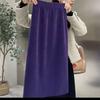 Зимняя юбка с высокой посадкой, облегающая бедра, вельветовая юбка миди с разрезом для женщин
