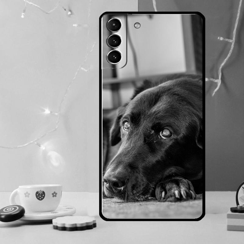 Черный Лабрадор Собака Чехол для Телефона Для Samsung Galaxy S24 Ultra S20 S21 S22 S23 S25 Ultra S9 S10 Plus S24 FE Чехол