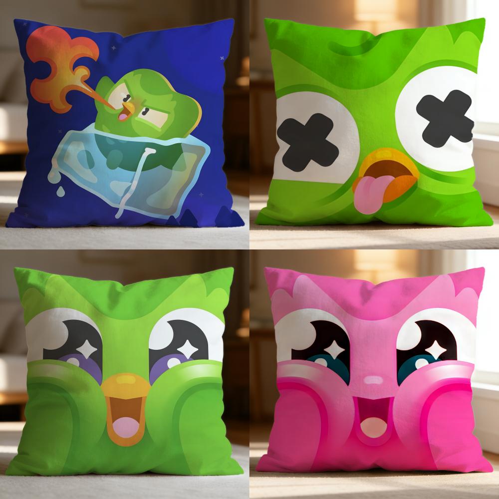 Popular D-DDuolingo Cushion Cover Soft Washable Pillow Case Multi-Scene for Couch Bed Travel Office Use