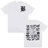 Rapper Beele Borondo Letters Printed TShirt Unisexs Clothing Oversized Hip Hop Classic Tshirts Harajuku Fashion Trending T Shirts