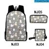 Trendy Popular Funny Cool Cats 3D Print 3pcs/Set pupil School Bags Laptop Daypack Backpack Inclined shoulder bag Pencil Case