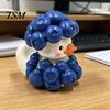 Fun Halloween Table Centerpiece Blueberry Duck Resin Ornament, Cute Cartoon Figurine, Miniature Creative Decorative Figure for Entryway Animal Statue