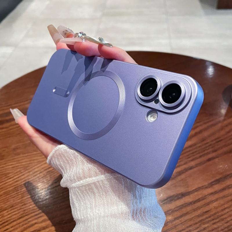 Роскошные матовые чехлы из жидкого силикона для iPhone 16 15 14 13 12 11 Pro Max Plus Для Magsafe Магнитная защитная пленка для объектива Мягкая крышка