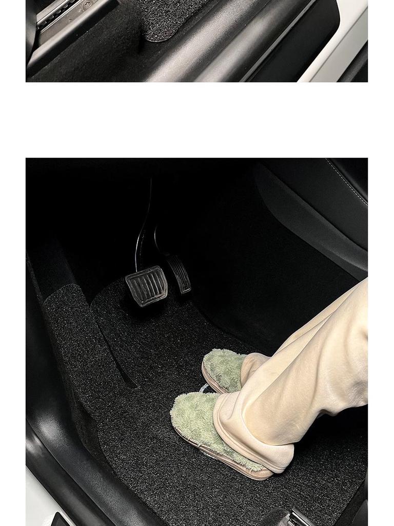 Tesla Model 3 & Model Y Индивидуальные шелковые коврики для пола с противоскользящим покрытием - Полностью закрывающие салонные коврики для ног