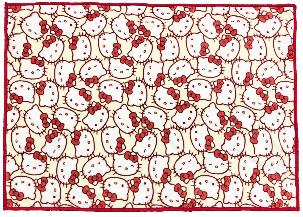 Marushin Sanrio Hello Kitty Faces Kitty Blanket 3245007600 200 x 140cm
