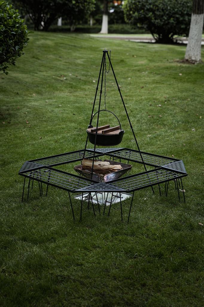 CAMPING MOON Hearth Table Camping Rack Minimal Rack Hearth Corner with Aluminum Top Plate T-229-4P-6C-M23