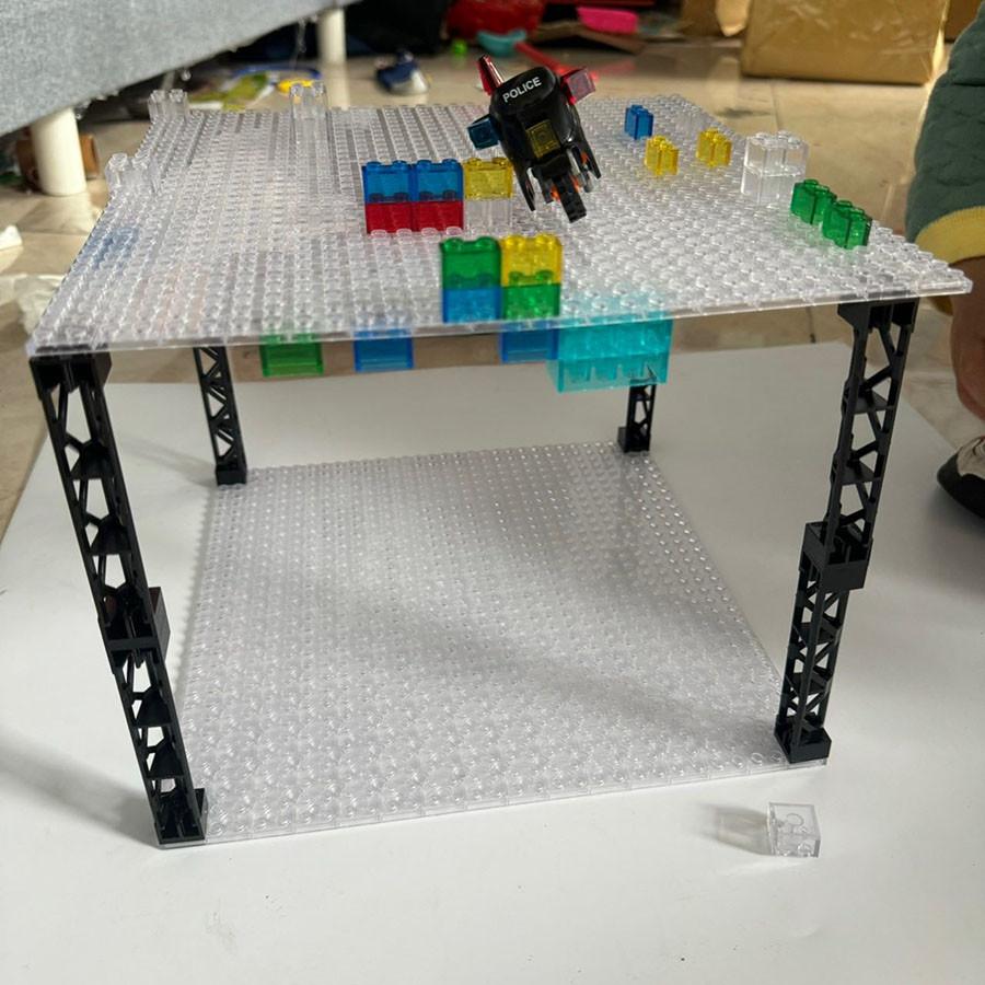 32*32 точки, двухсторонние опорные пластины, прозрачные мелкие частицы MOC, строительный блок, опорная плита, напольные детские кирпичи, игрушки