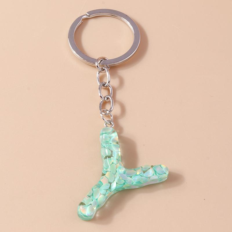 New Creative Flower Initial 26 Letter Keychain A-Z Alphabet Keyring Pendants for Women Girls Handbag Decor Jewelry Accessories
