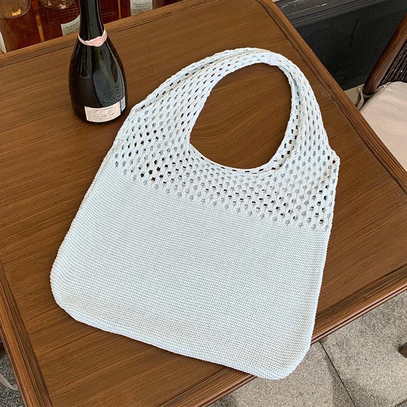 Tote Bag Knit Bag Mesh Hollowed Out Women's Shoulder Bag Woven Bag Handbag