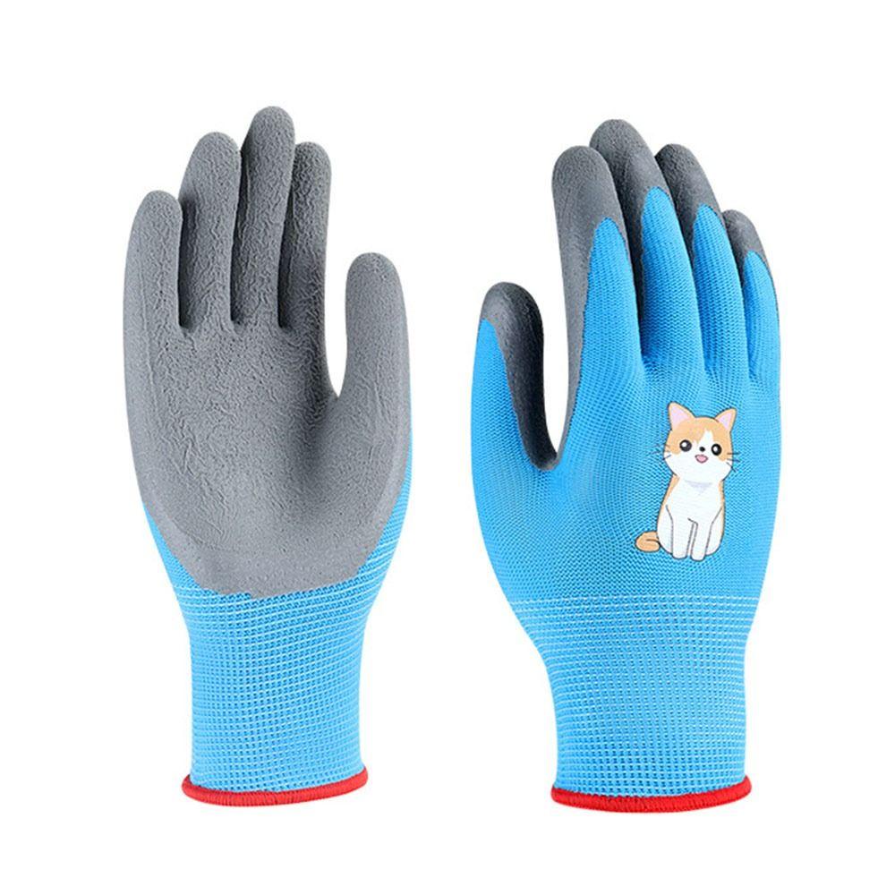 Защитные детские рабочие перчатки с изображением животных из мультфильмов, перчатки для садоводства, защитные перчатки для кемпинга, 2–12 лет