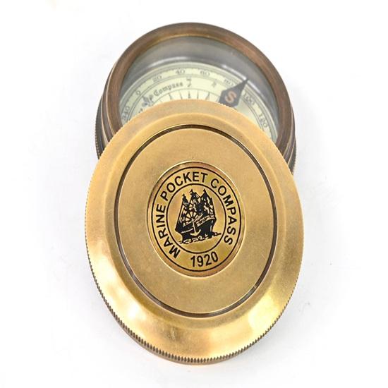 5.08 Cm Compass Replica Brass Pocket Transit Compass Robert Frost Poem Gifting