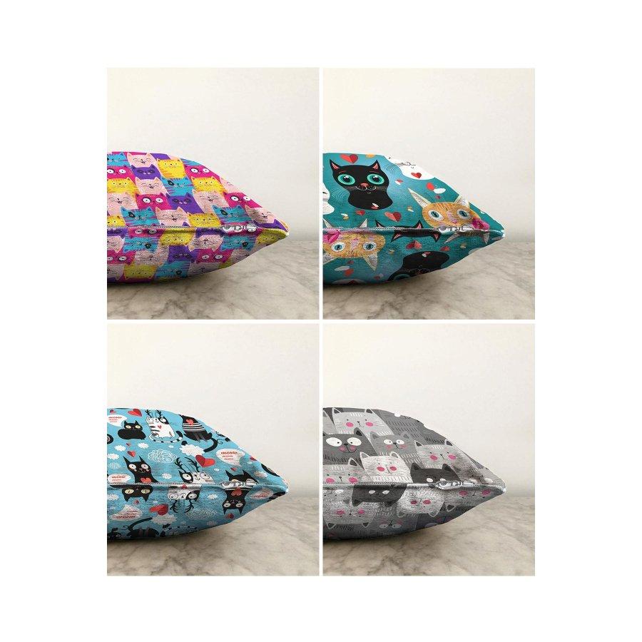 Набор чехлов для подушек с цифровой печатью из 4 предметов