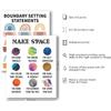 Calming Corner Classroom Posters 8x10 In, Feelings Wheel Chart & Emotions Poster For Kids, Mental Health Wall Decorations For Preschool Teachers,