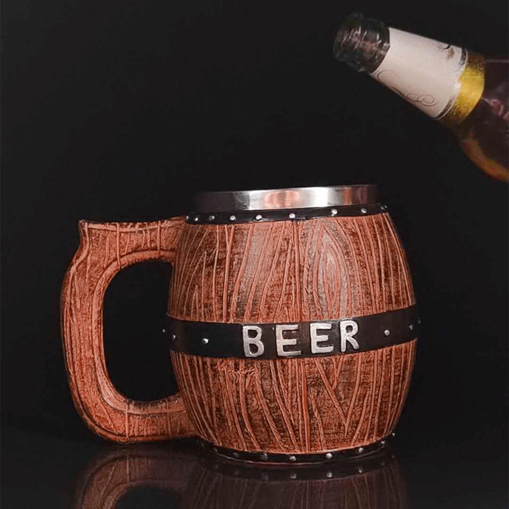 Wooden Barrel Beer Cup Large Capacity Tankard Bar Large Capacity Cocktail Mugs