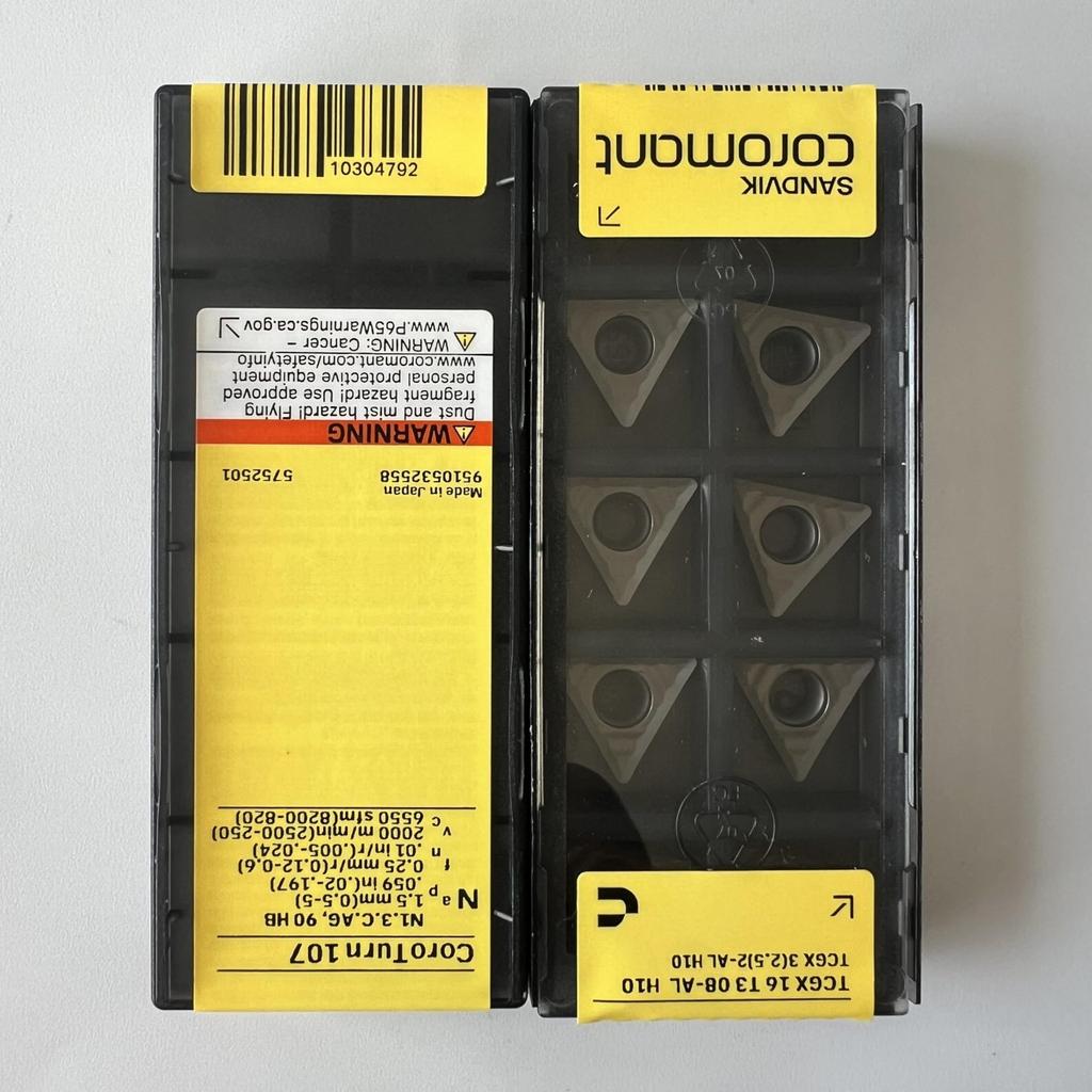 SANDVIK / TCGX16T308-AL H10 / Original Swedish hard alloy blade 10 Pcs