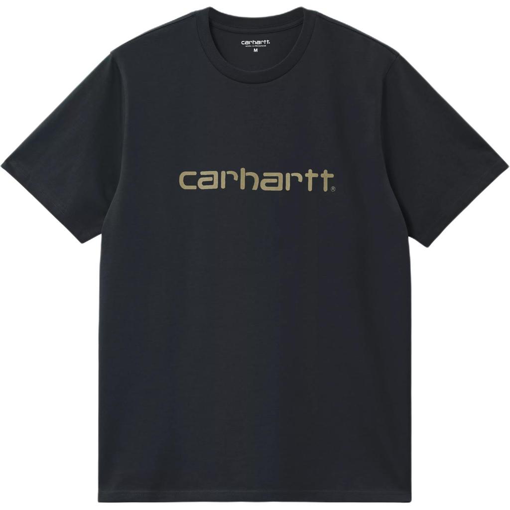 Carhartt WIP Удобная футболка с логотипом и буквой, круглый вырез, короткий рукав, унисекс, топ I035700-3PL-XX