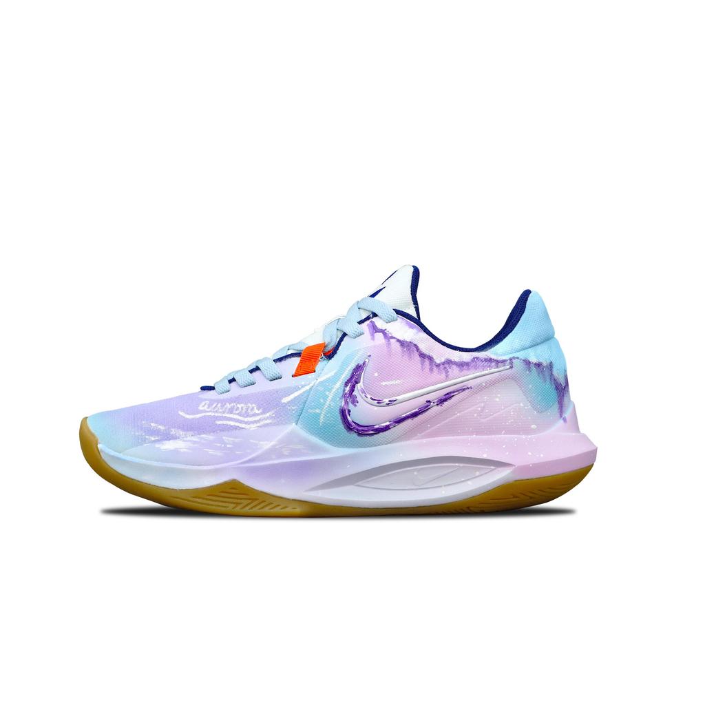 Nike Точные 6 Скользкие Устойчивые к истиранию Низкие Баскетбольные кроссовки Мужские Сине-фиолетовые HV1796-141(Команда425-)