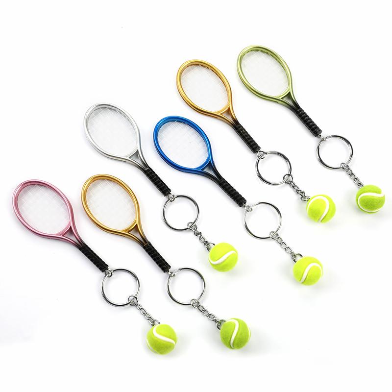 Милая спортивная мини-теннисная ракетка, кулон, брелок для ключей, аксессуары, подарки