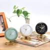 4" Analog Alarm Clocks Small Retro Desk Clock Silent No Ticking Bedside Clock with Night Light