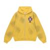 Cross-border American valley dream new letter hot diamond washed old hooded sweater loose zipper jacket