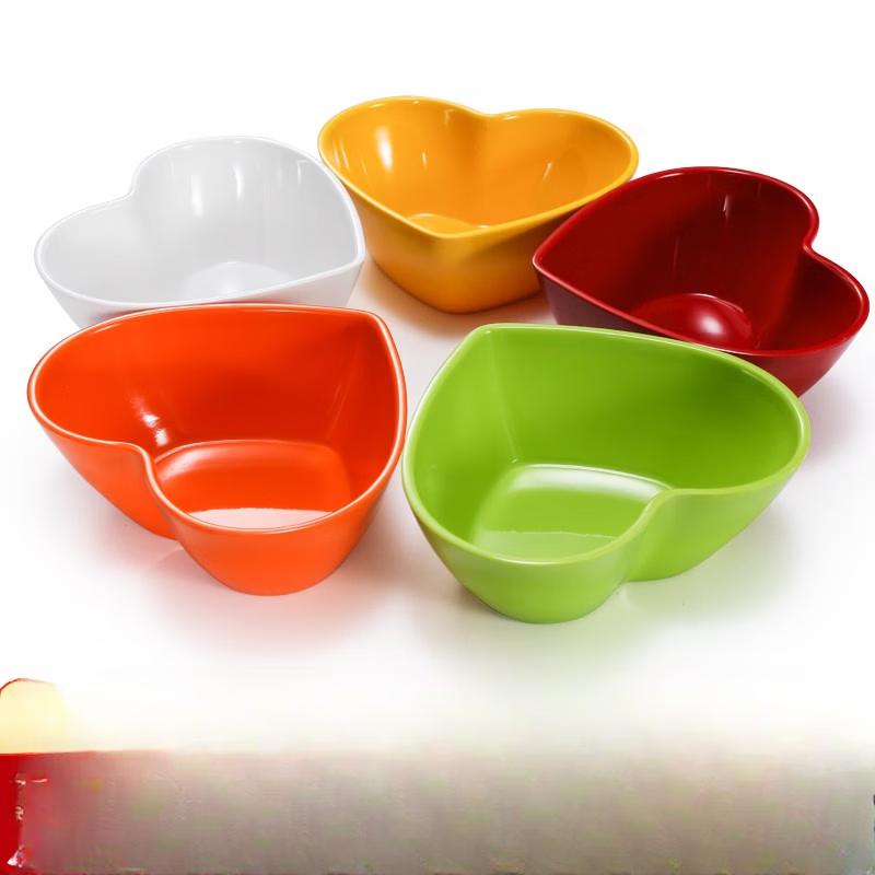 Меламиновые тарелки для завтрака в форме сердца Yi Pan, набор из 5 штук