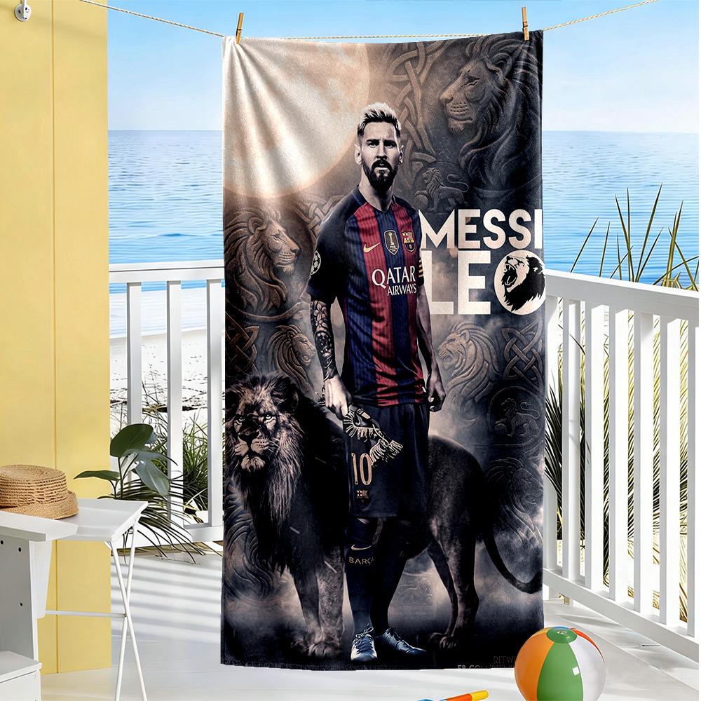 Messi Beach Towel Soft Durable Quick-Dry Comfortable Lightweight Perfect for Traveling Yoga Camping and Swimming