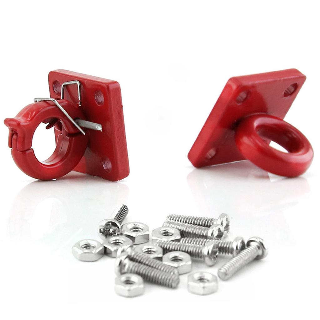 Metal Trailer Buckle, Simulation Trailer Tow Lock Shackle Bracket Set Replacement for Traxxas TRX4