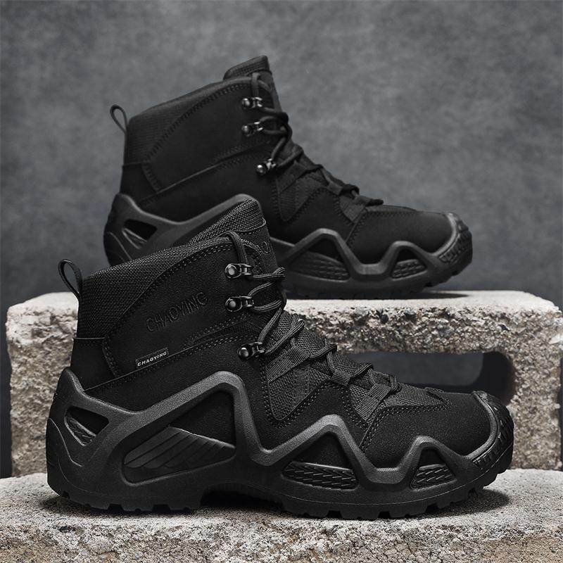 Модные мужские тактические ботинки с ремнями для боевой подготовки, водонепроницаемые ремни, дышащая обувь для походов на открытом воздухе, многофункциональная мотоциклетная обувь