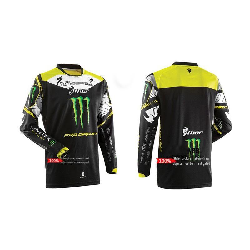 Мужская дышащая футболка с длинным рукавом для внедорожного мотоцикла на весну/лето