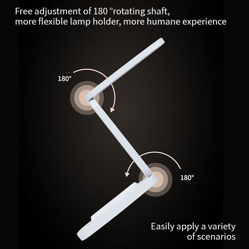 Светодиодная складная настольная лампа с 3 уровнями затемнения, сенсорный ночник, USB-перезаряжаемая настольная лампа для защиты глаз, прикроватная тумбочка для спальни