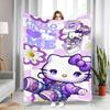 Фланелевое одеяло Hello Kitty, Милое мультяшное мягкое теплое флисовое одеяло для дивана, кровати, путешествий, кемпинга, для детей и домашнего декора