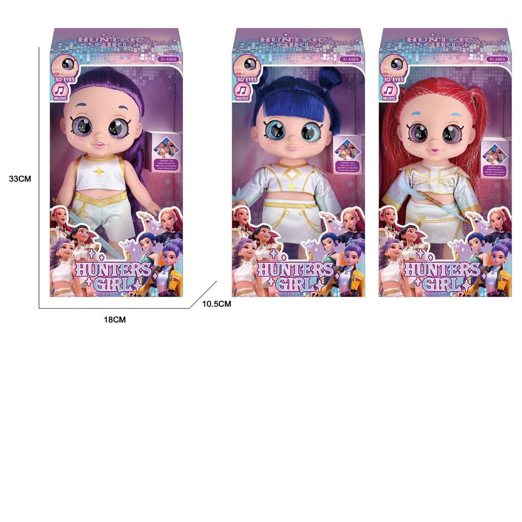 С аксессуарами для оружия тигра, музыкальной темой, 5D глазами, 10 дюймов, 13 дюймов, 5 шарниров, K-POP девичья группа охотниц на ведьм, игрушка