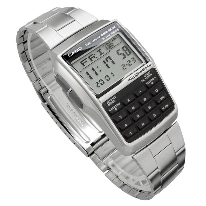 Мужские цифровые часы Casio Data Bank DBC-32D-1A (Серебряный)