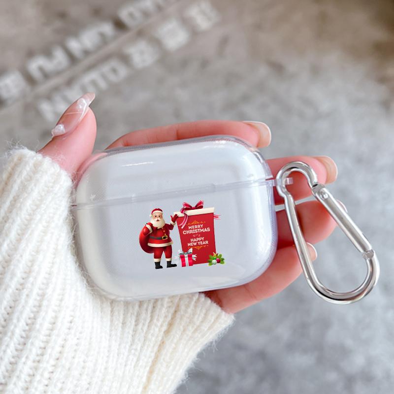 С Рождеством Силиконовый Чехол Для Apple Airpods 1 или 2 Ударопрочный Чехол Для AirPods 3 Pro Pro2 Прозрачный Защитный Чехол Для Наушников