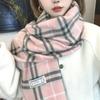 Шарф осень и зима новый мужской и женский универсальный круглый вырез imitation cashmere клетчатый шаль корейская атмосфера парная кастомизация