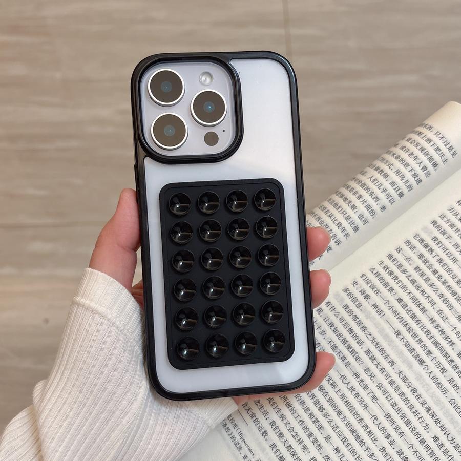 Прозрачный противоударный чехол-бампер 'Конфетный' для iPhone 17 16 E 15 14 13 12 11 Pro Max XR X XS 7 8 Plus с 3D присоской и подушкой безопасности