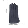 Winter Men's Deerskin Gloves Wrist Fashion New Genuine Deerskin Gloves Wool Lining Machine Sewing Warm Driving Riding Riding Col