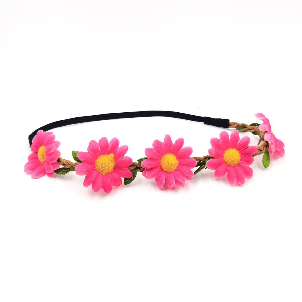 Unique Floral Wreath Daisy Hair Accessories Elastic Flower Headband Headwear For Festivals And Weddings Halloween Party