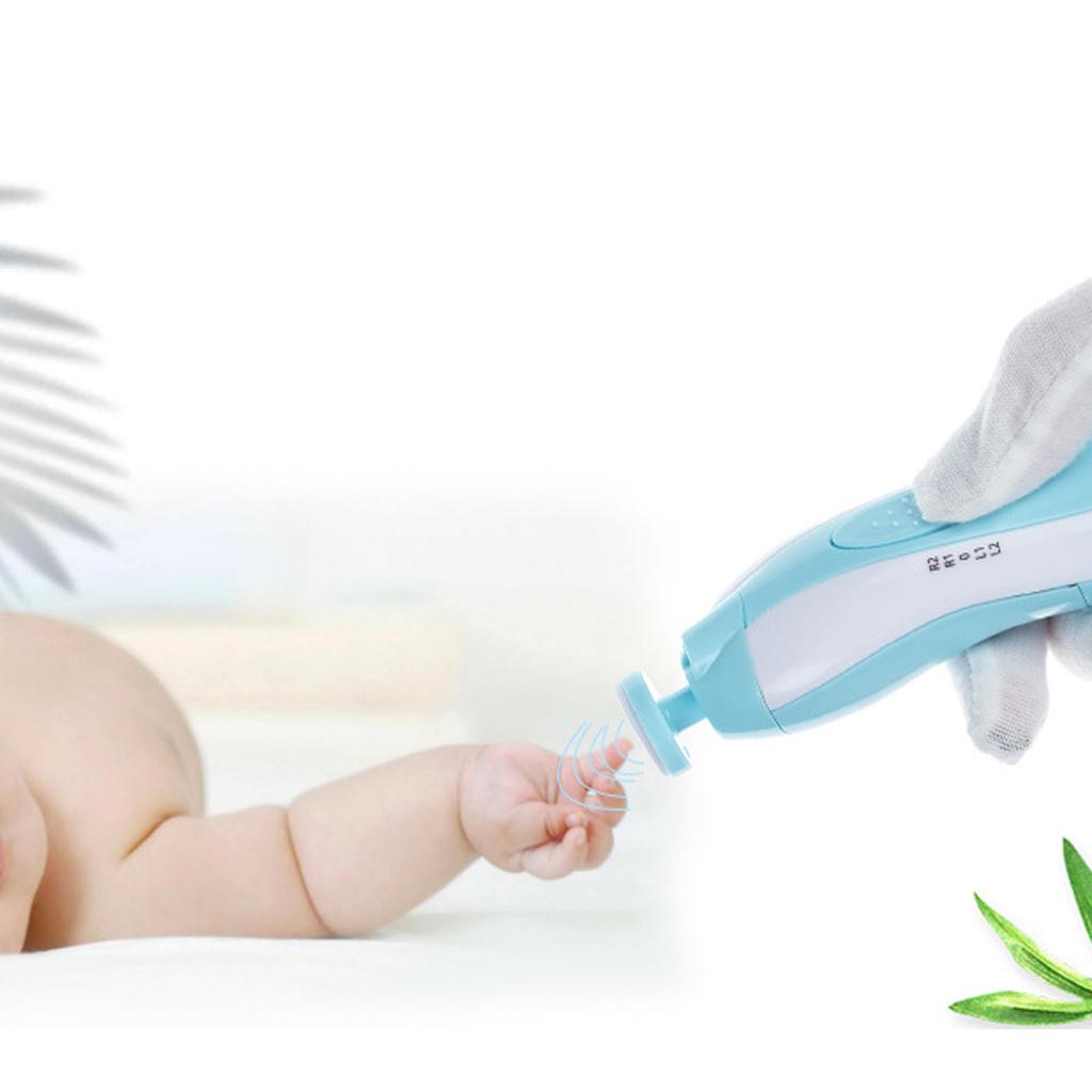 6 In 1 Electronic Baby Nail Clipper File Safe Grinding Heads Nail Trimmer Set for Newborn Manicure