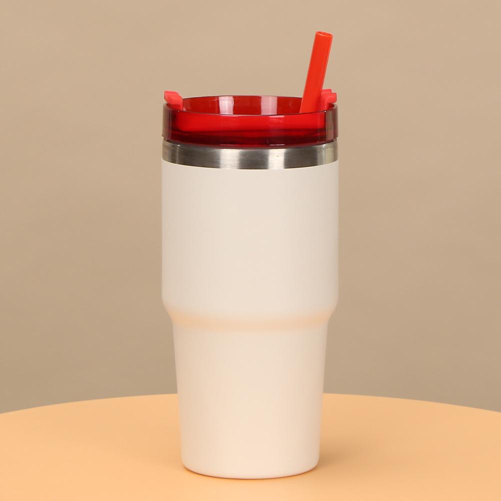 20oz Thermal Travel Mug with Straw 304 Stainless Steel Thermal Coffee Car Cup Thermal Iced Travel Cup for Camping Hiking Picnic